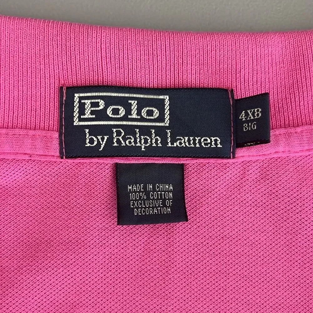 NWT Polo Ralph Lauren The Iconic Mesh Polo Shirt Maui Pink Size 4XB